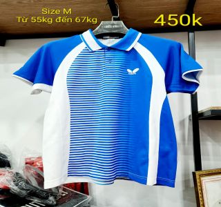Áo Butterfly nội địa nhật qsd size M trắng xanh ms 08